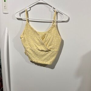 Hollister Yellow Floral Wrap Cami Tank